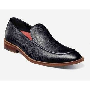 Stacy Adams Prentice Moc Toe Slip-On Loafers -Black Leather - size: 10